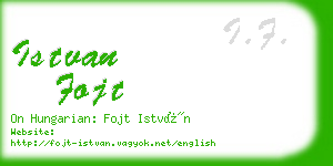 istvan fojt business card